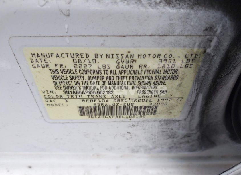 Photo 9 of 2011 Nissan Sentra 2.0 (VIN 3N1AB6AP8BL602182)