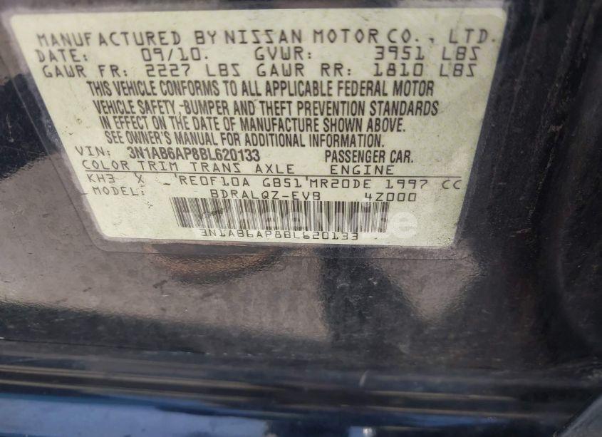 Photo 9 of 2011 Nissan Sentra 2.0 (VIN 3N1AB6AP8BL620133)