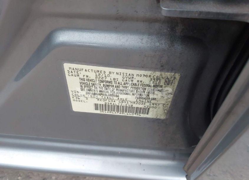 Photo 9 of 2011 Nissan Sentra 2.0S (VIN 3N1AB6AP8BL660986)