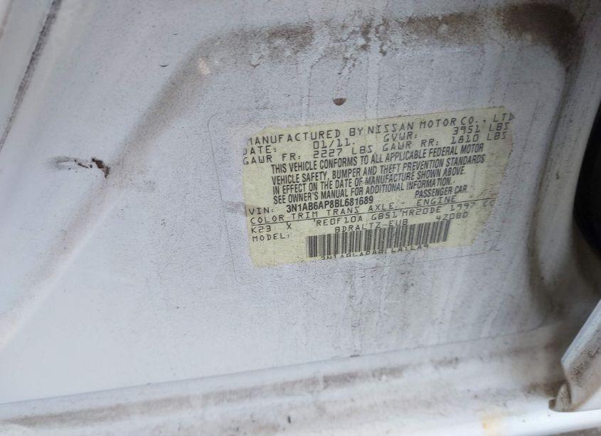 Photo 9 of 2011 Nissan Sentra 2.0S (VIN 3N1AB6AP8BL681689)