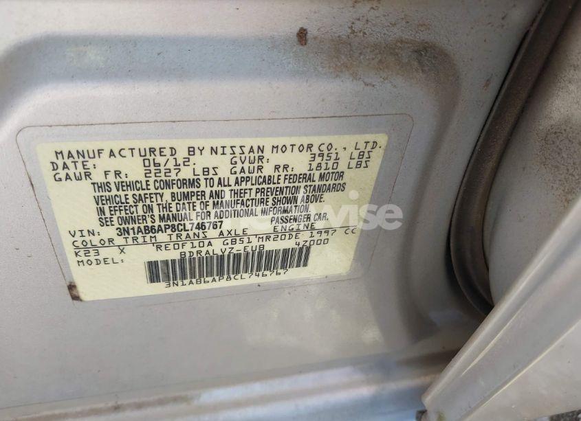 Photo 9 of 2012 Nissan Sentra 2.0 SL (VIN 3N1AB6AP8CL746767)