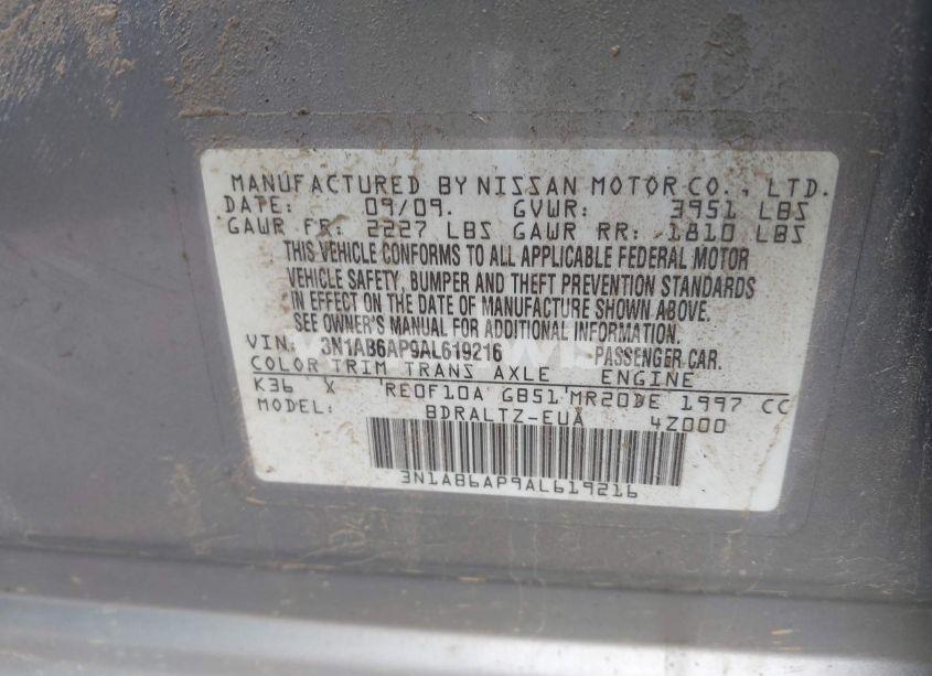 Photo 9 of 2010 Nissan Sentra 2.0S (VIN 3N1AB6AP9AL619216)