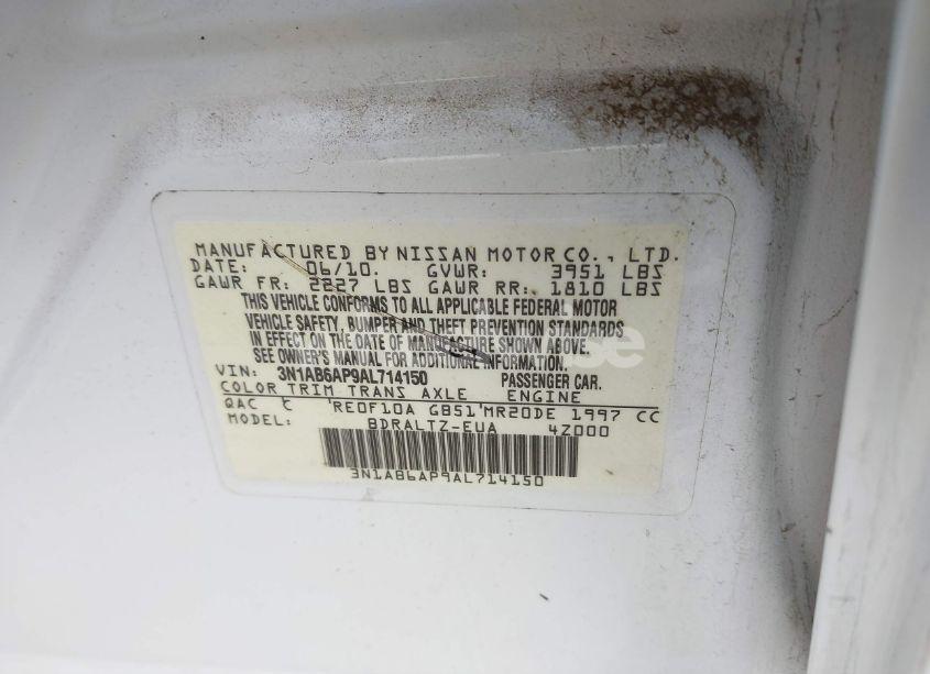 Photo 9 of 2010 Nissan Sentra 2.0S (VIN 3N1AB6AP9AL714150)