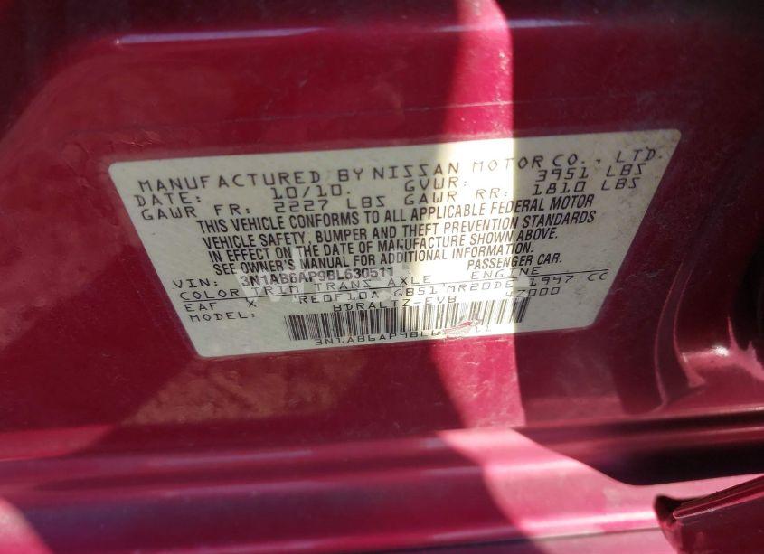 Photo 9 of 2011 Nissan Sentra 2.0SR (VIN 3N1AB6AP9BL630511)