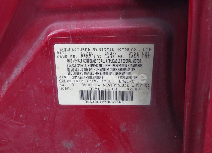 Photo 9 of 2011 Nissan Sentra 2.0S (VIN 3N1AB6AP9BL658681)