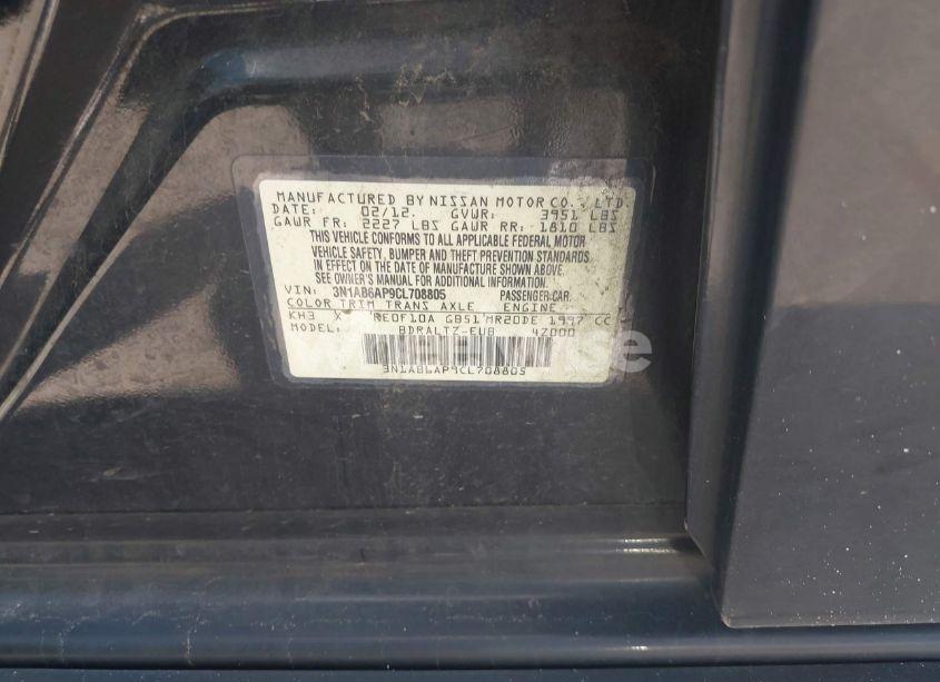 Photo 9 of 2012 Nissan Sentra 2.0 SR (VIN 3N1AB6AP9CL708805)