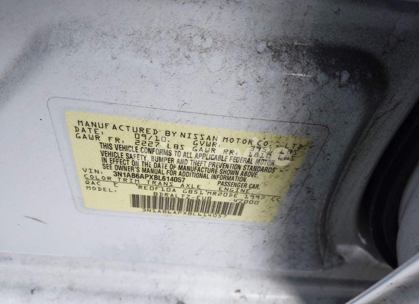 Photo 9 of 2011 Nissan Sentra 2.0S (VIN 3N1AB6APXBL614057)