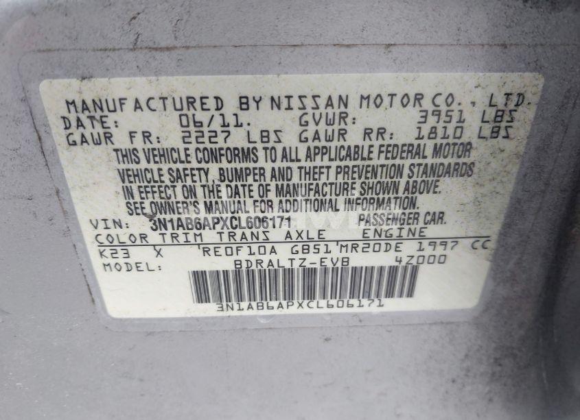 Photo 9 of 2012 Nissan Sentra 2.0 SR (VIN 3N1AB6APXCL606171)