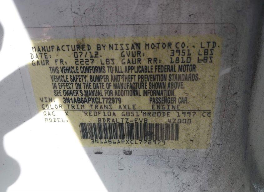 Photo 9 of 2012 Nissan Sentra 2.0 S (VIN 3N1AB6APXCL772979)