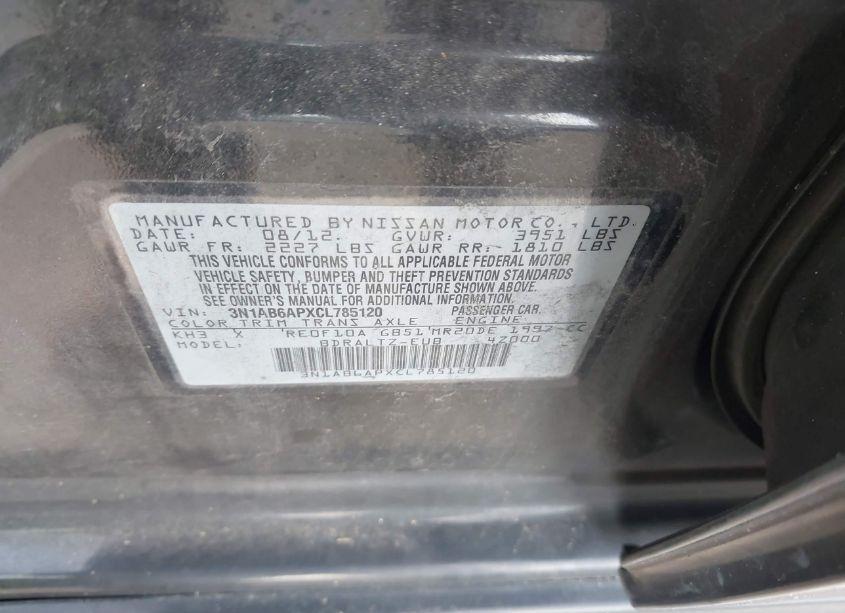 Photo 9 of 2012 Nissan Sentra 2.0 SR (VIN 3N1AB6APXCL785120)