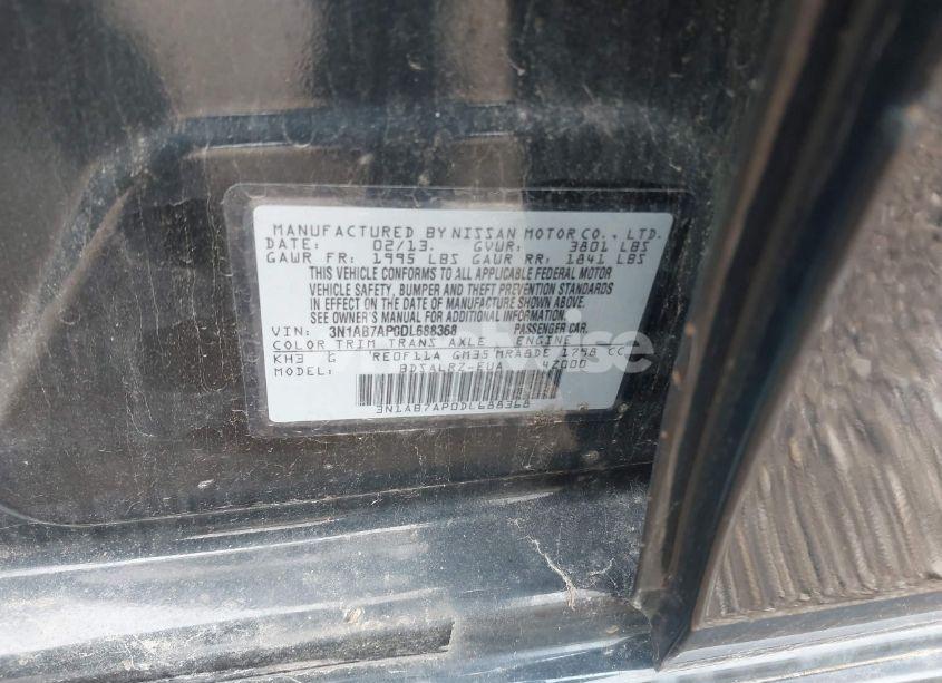 Photo 9 of 2013 Nissan Sentra SR (VIN 3N1AB7AP0DL688368)