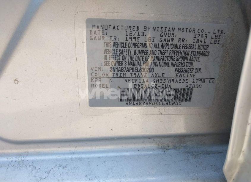 Photo 9 of 2014 Nissan Sentra FE+ S (VIN 3N1AB7AP0EL630200)