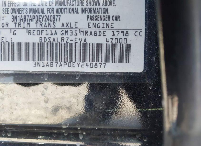 Photo 9 of 2014 Nissan Sentra SR (VIN 3N1AB7AP0EY240877)