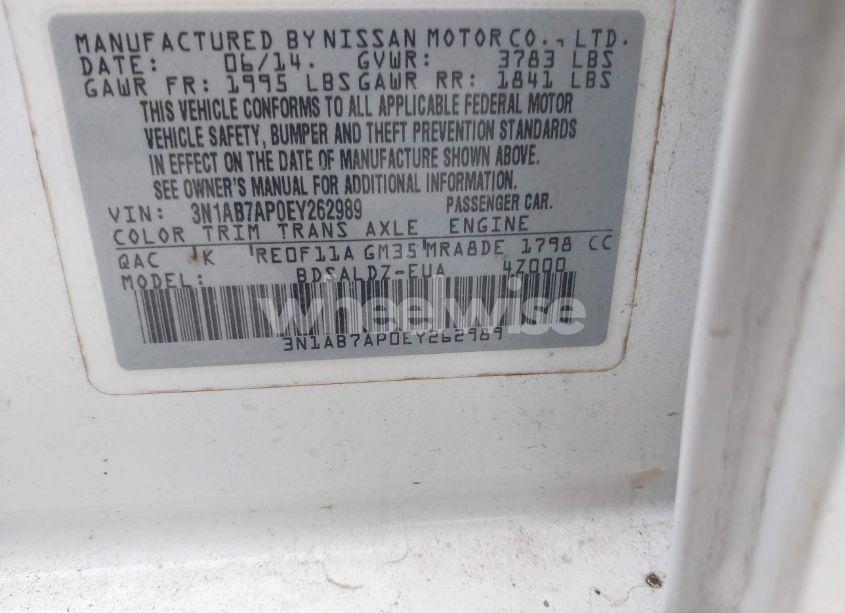 Photo 9 of 2014 Nissan Sentra SV (VIN 3N1AB7AP0EY262989)