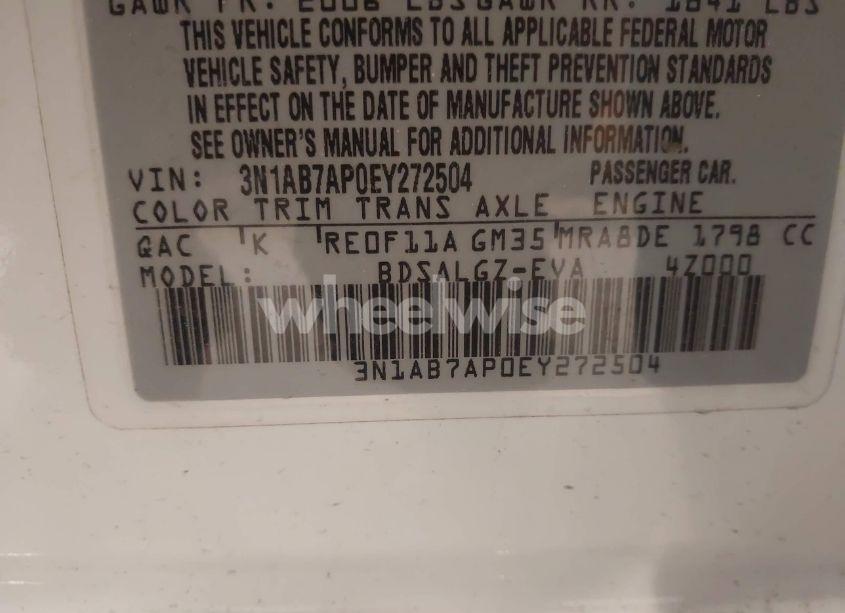 Photo 9 of 2014 Nissan Sentra SL (VIN 3N1AB7AP0EY272504)