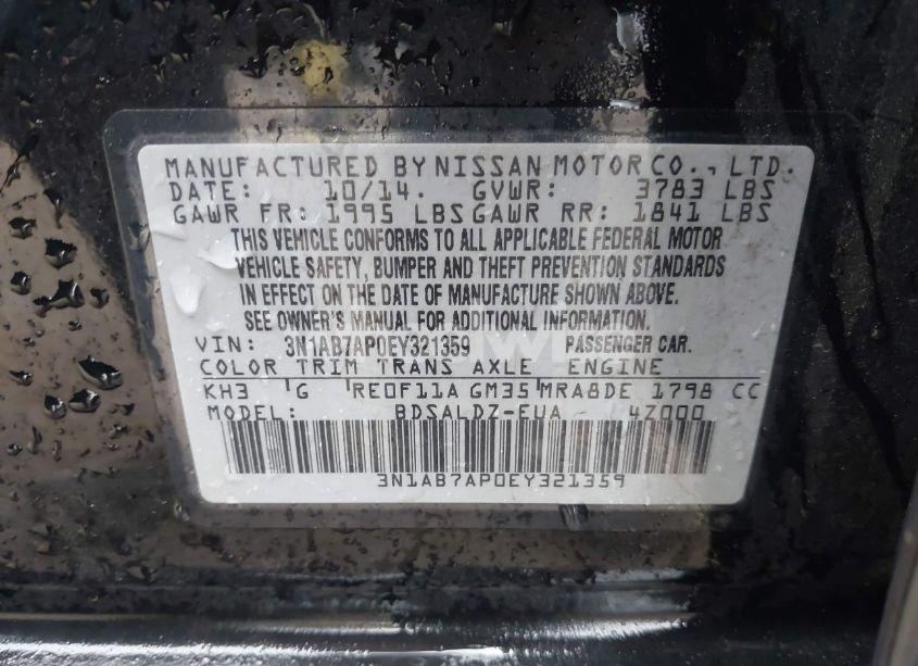 Photo 9 of 2014 Nissan Sentra SV (VIN 3N1AB7AP0EY321359)