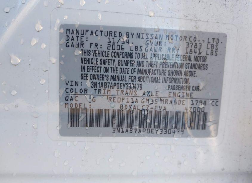 Photo 9 of 2014 Nissan Sentra S (VIN 3N1AB7AP0EY330479)