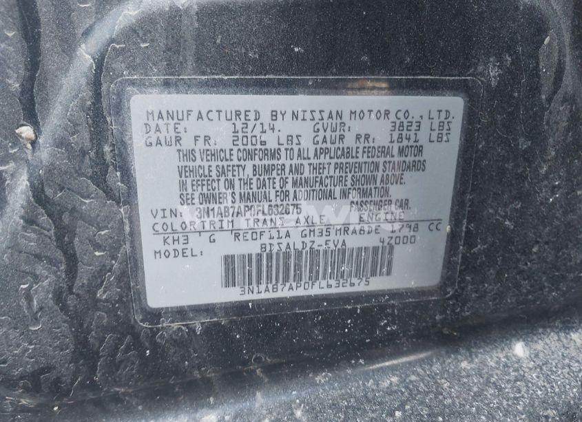 Photo 9 of 2015 Nissan Sentra SV (VIN 3N1AB7AP0FL632675)