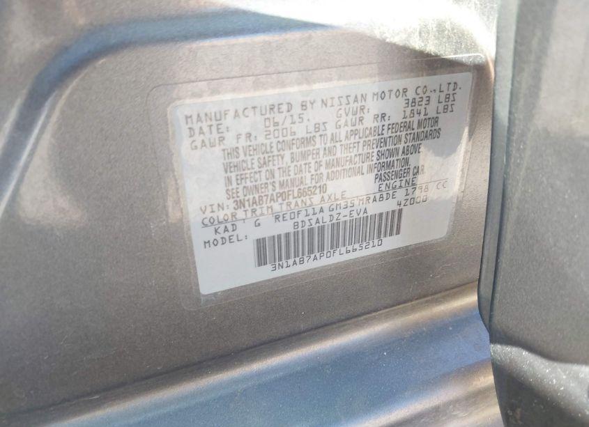 Photo 9 of 2015 Nissan Sentra FE+ S/S/SL/SR/SV (VIN 3N1AB7AP0FL665210)