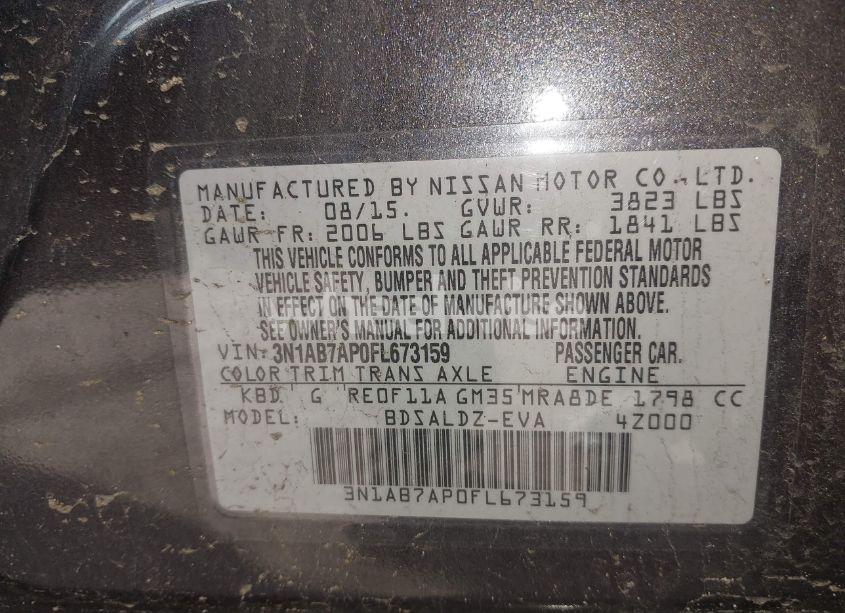 Photo 9 of 2015 Nissan Sentra SV (VIN 3N1AB7AP0FL673159)