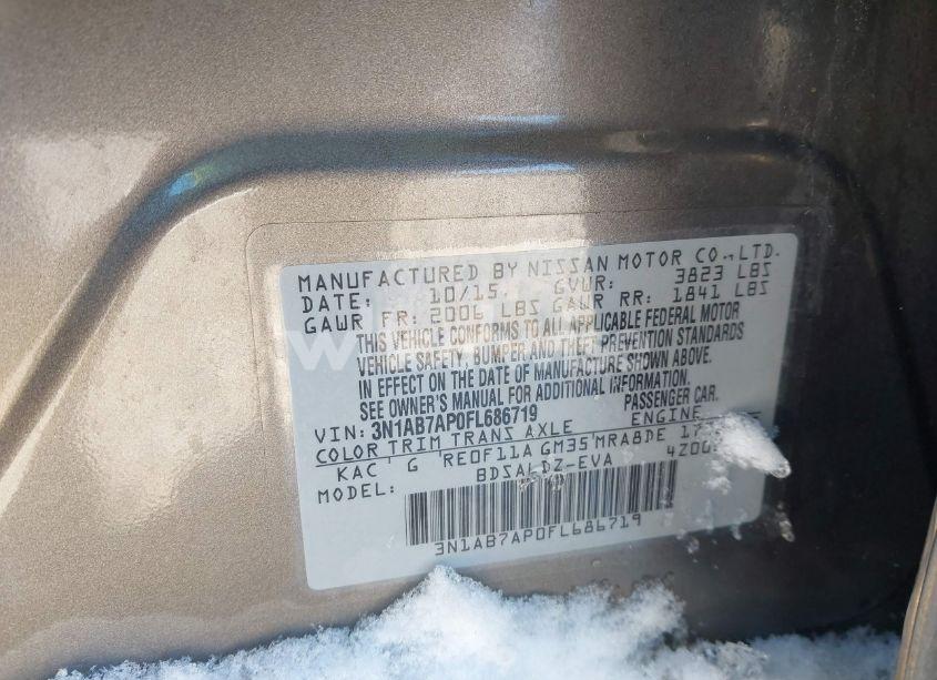 Photo 9 of 2015 Nissan Sentra SV (VIN 3N1AB7AP0FL686719)