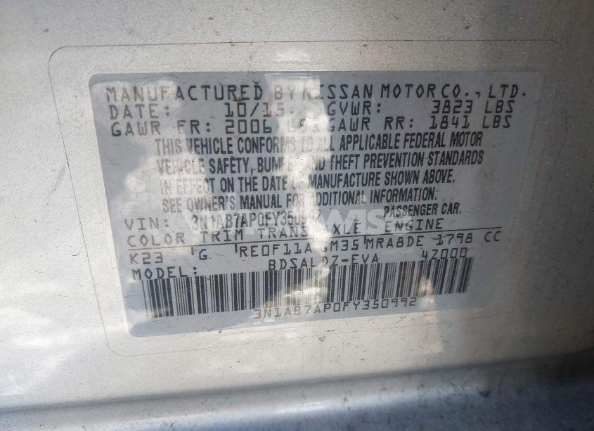 Photo 9 of 2015 Nissan Sentra SV (VIN 3N1AB7AP0FY350992)