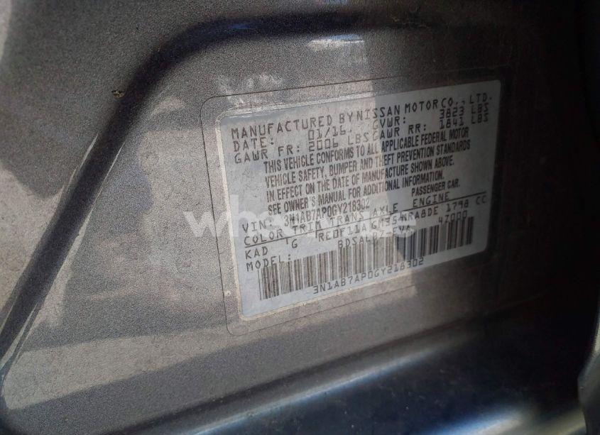 Photo 9 of 2016 Nissan Sentra FE+ S/S/SL/SR/SV (VIN 3N1AB7AP0GY218302)