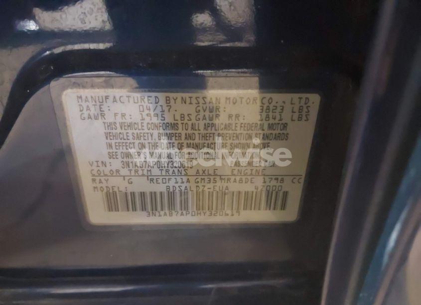 Photo 9 of 2017 Nissan Sentra SV (VIN 3N1AB7AP0HY320619)