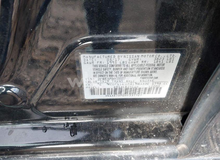 Photo 9 of 2017 Nissan Sentra S (VIN 3N1AB7AP0HY337727)