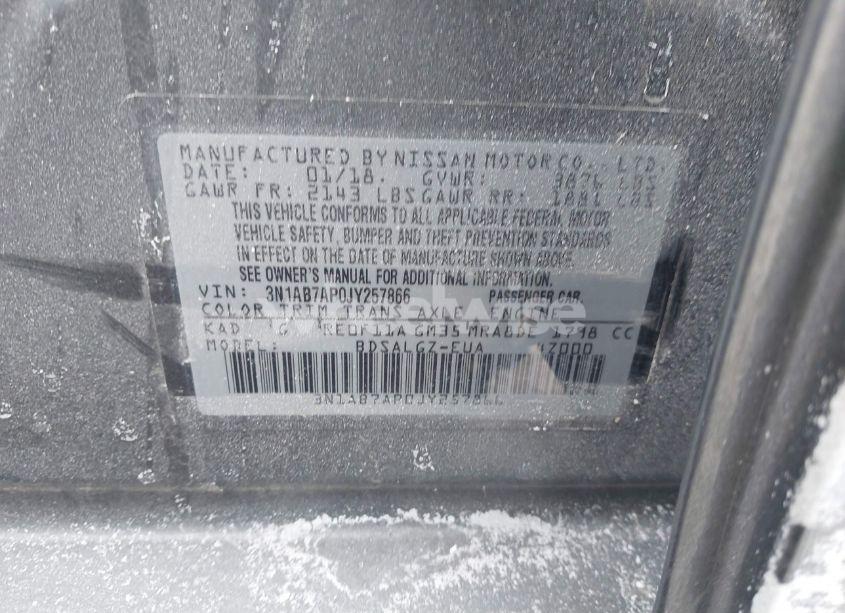 Photo 9 of 2018 Nissan Sentra SL (VIN 3N1AB7AP0JY257866)