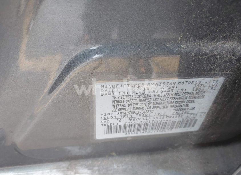 Photo 9 of 2018 Nissan Sentra S (VIN 3N1AB7AP0JY348670)