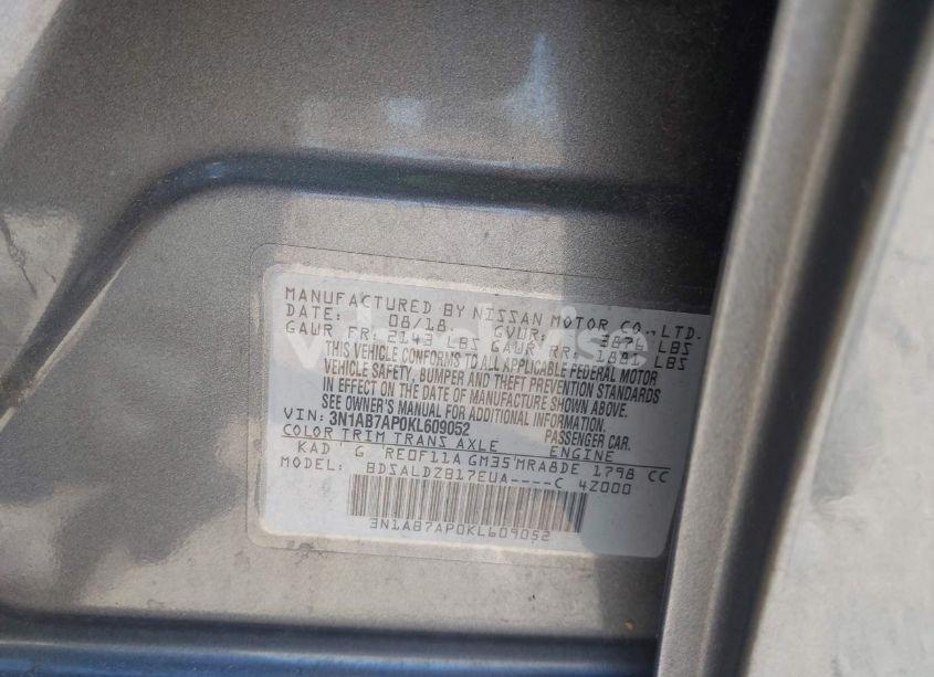 Photo 9 of 2019 Nissan Sentra SV (VIN 3N1AB7AP0KL609052)