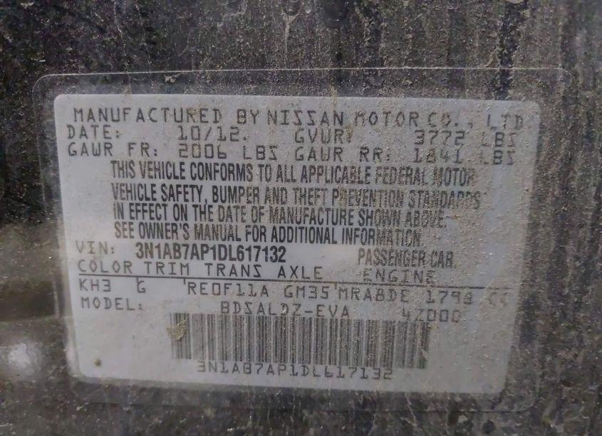 Photo 9 of 2013 Nissan Sentra SV (VIN 3N1AB7AP1DL617132)