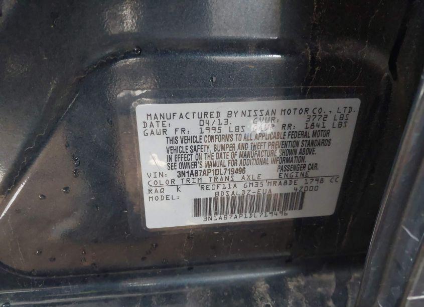 Photo 9 of 2013 Nissan Sentra SV (VIN 3N1AB7AP1DL719496)