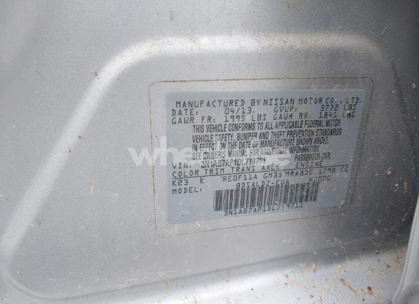 Photo 9 of 2013 Nissan Sentra SV (VIN 3N1AB7AP1DL719711)