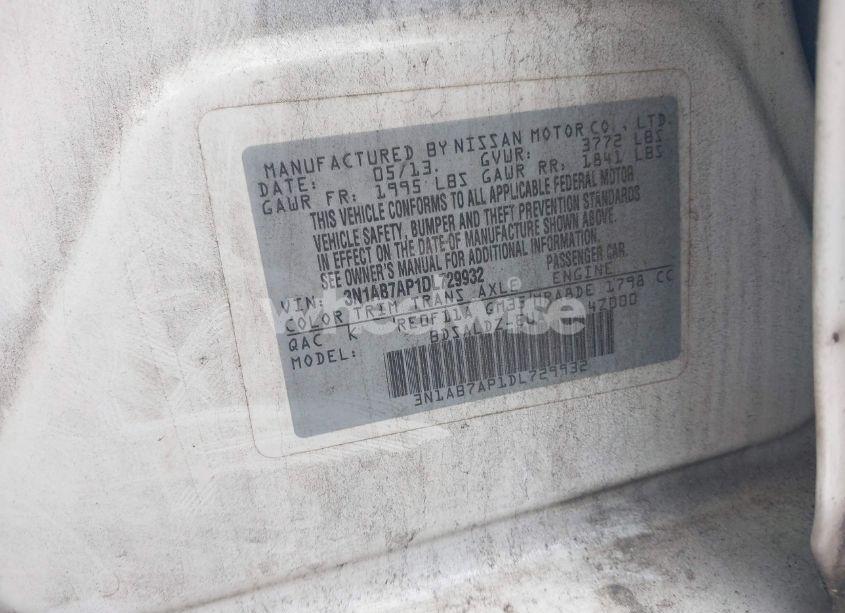 Photo 9 of 2013 Nissan Sentra SV (VIN 3N1AB7AP1DL729932)