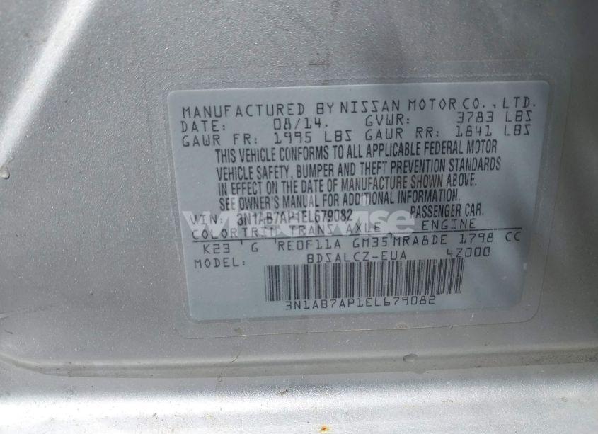 Photo 9 of 2014 Nissan Sentra S (VIN 3N1AB7AP1EL679082)