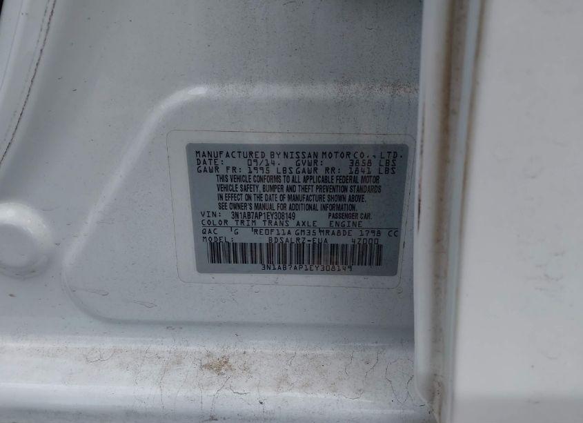 Photo 9 of 2014 Nissan Sentra SR (VIN 3N1AB7AP1EY308149)