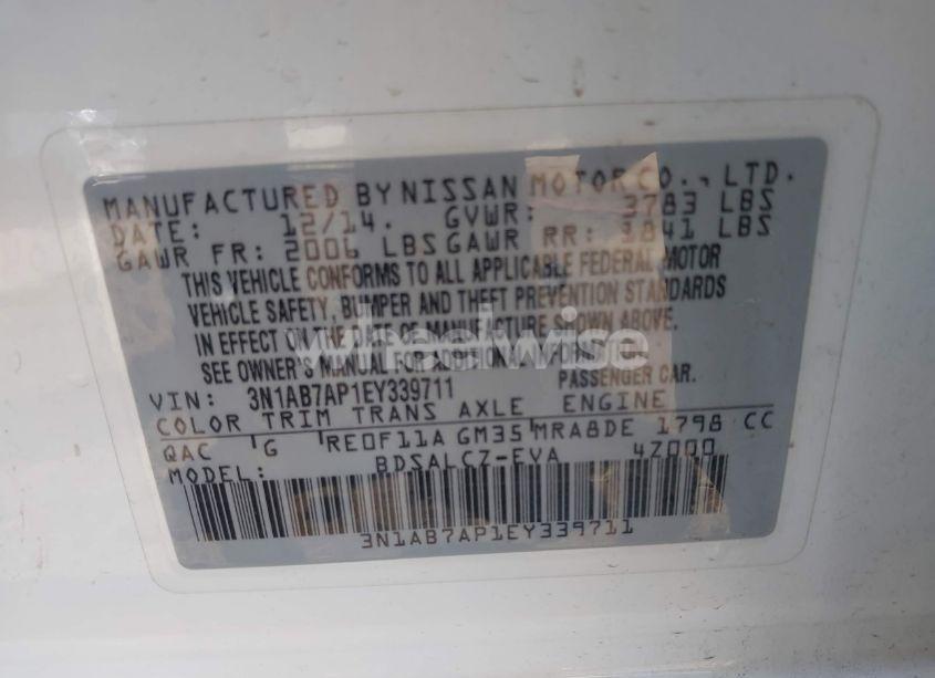 Photo 9 of 2014 Nissan Sentra S (VIN 3N1AB7AP1EY339711)