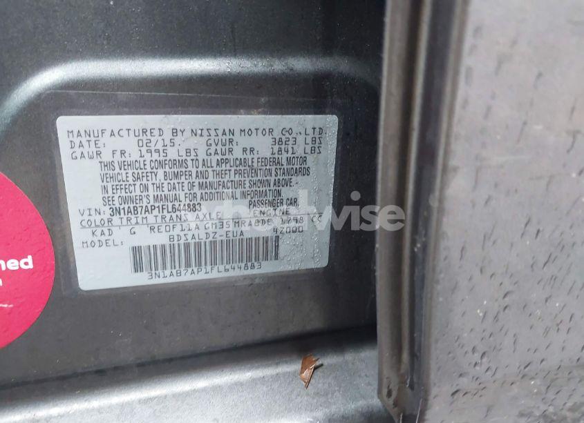 Photo 9 of 2015 Nissan Sentra SV (VIN 3N1AB7AP1FL644883)