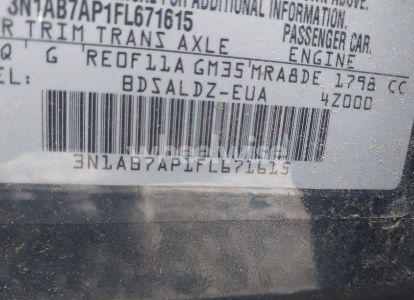 Photo 9 of 2015 Nissan Sentra SV (VIN 3N1AB7AP1FL671615)