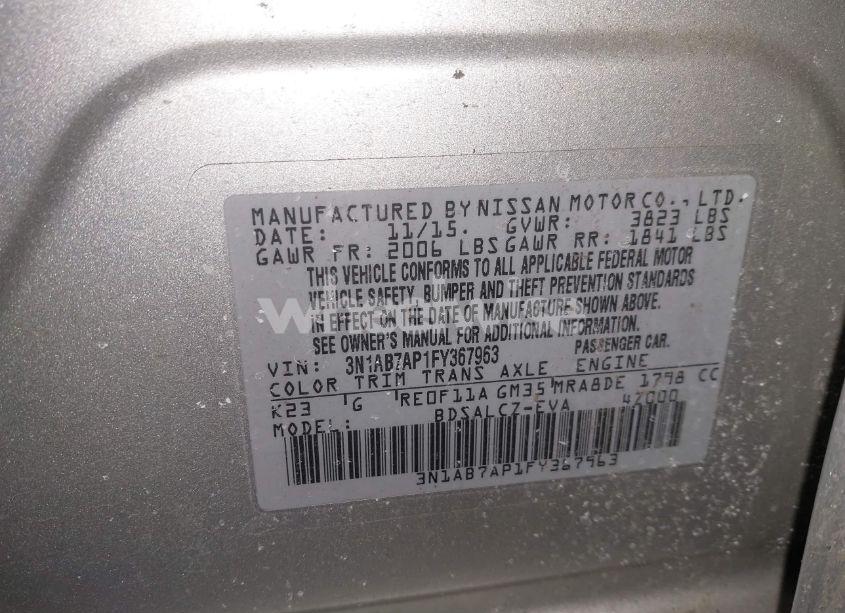 Photo 9 of 2015 Nissan Sentra S (VIN 3N1AB7AP1FY367963)