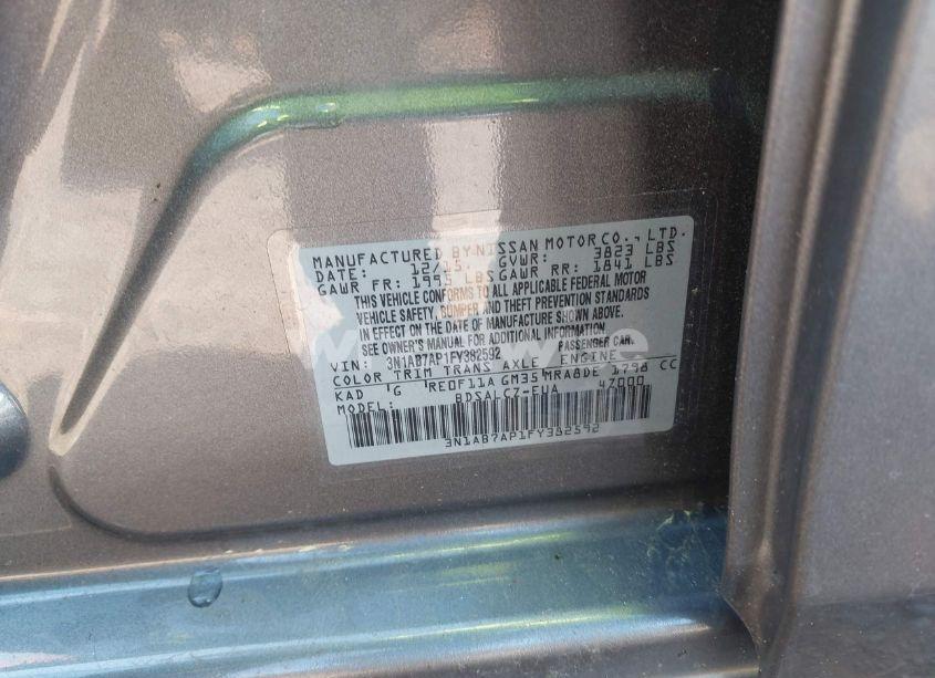 Photo 9 of 2015 Nissan Sentra S (VIN 3N1AB7AP1FY382592)