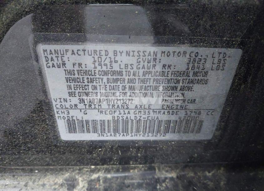 Photo 9 of 2017 Nissan Sentra SV (VIN 3N1AB7AP1HY213272)