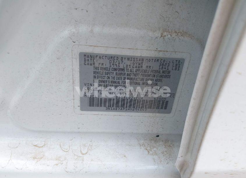 Photo 9 of 2017 Nissan Sentra SV (VIN 3N1AB7AP1HY294547)