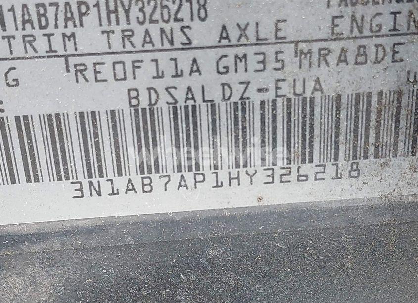 Photo 9 of 2017 Nissan Sentra SV (VIN 3N1AB7AP1HY326218)