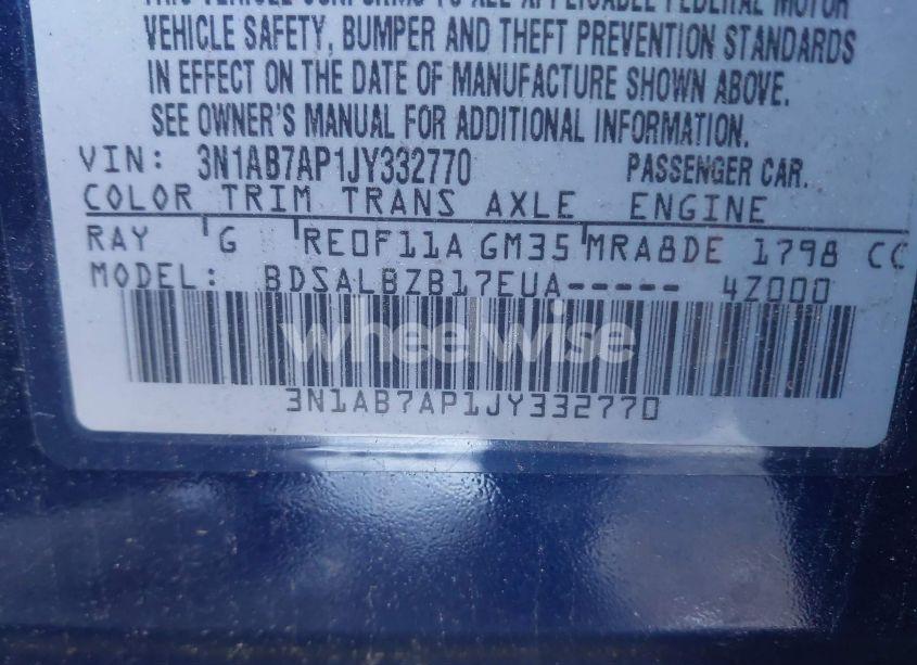 Photo 9 of 2018 Nissan Sentra S (VIN 3N1AB7AP1JY332770)