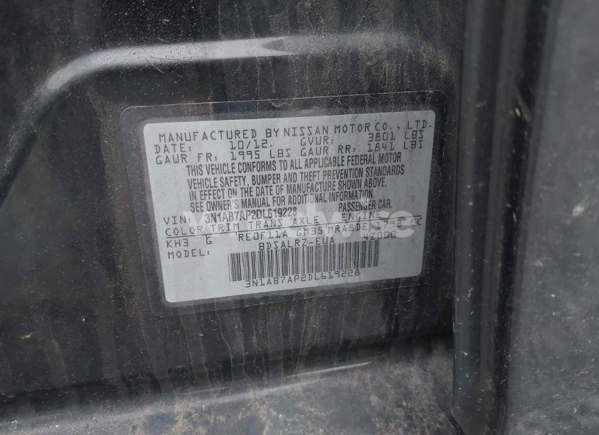 Photo 9 of 2013 Nissan Sentra SR (VIN 3N1AB7AP2DL619228)