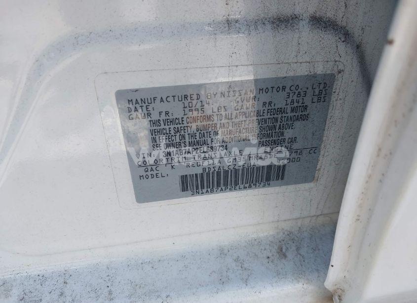 Photo 9 of 2014 Nissan Sentra S (VIN 3N1AB7AP2EL689734)