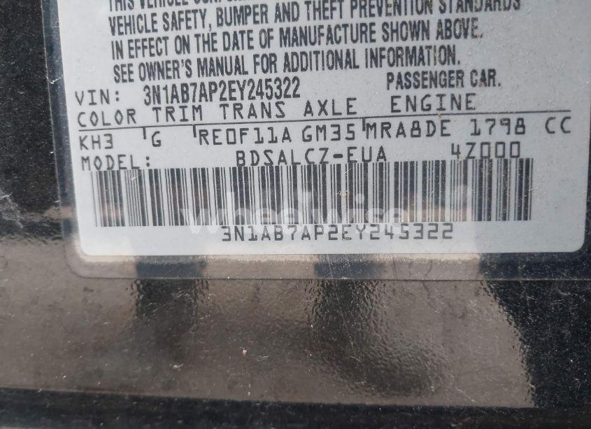 Photo 9 of 2014 Nissan Sentra S (VIN 3N1AB7AP2EY245322)